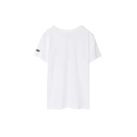 Skechers Herren-T-Shirt mit Aufdruck, kurzärmelig, weiss