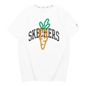 Skechers x Carrots Grafik-T-Shirt „Weiss Orange Schwarz“