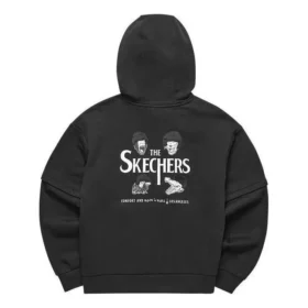 Skechers x Hilarious Monster Grafik-Hoodie «Black White»