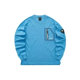 Skechers x One Piece bedrucktes Langarm-T-Shirt «Blau Braun Gelb Schwarz»