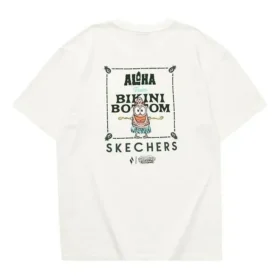 Skechers x SpongeBob T-Shirt mit Grafikprint „Weiss-Grün“