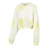 Skechers x XUZHI Kurzer Langarm-Sweater „Gelb-Weiss-Grau“