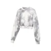 Skechers x XUZHI Kurzer Langarm-Sweater „Gelb-Weiss-Grau“