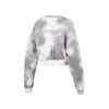 Skechers x XUZHI Kurzer Langarm-Sweater „Gelb-Weiss-Grau“