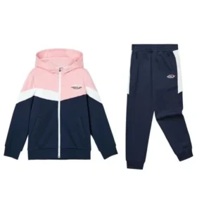 SKX Kapuzenpullover mit elastischen Bündchen, Strick-Sportanzug «Navy Pink White»