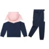 SKX Kapuzenpullover mit elastischen Bündchen, Strick-Sportanzug «Navy Pink White»