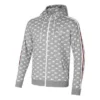 SKX Langarm-Strickjacke mit Buchstabenprint „Grau Blau Weiss“