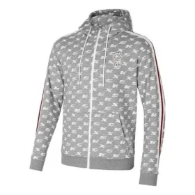 SKX Langarm-Strickjacke mit Buchstabenprint „Grau Blau Weiss“