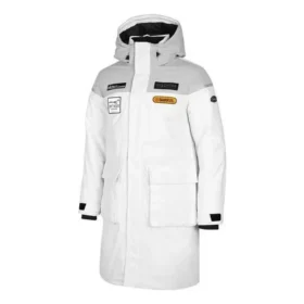 SKX Sport Lange Daunenjacke „Weiss Schwarz“