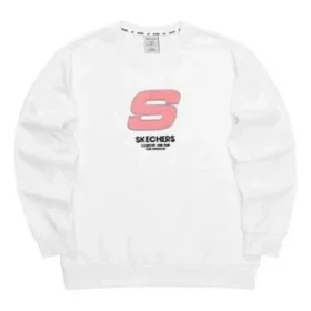 Sport-Crew-Sweater mit Buchstaben „White Pink“