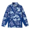 Sport-Freizeit-Serie Sweatshirt mit durchgehendem Print und halbem Reissverschluss „Blue“