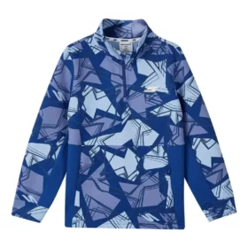 Sport-Freizeit-Serie Sweatshirt mit durchgehendem Print und halbem Reissverschluss „Blue“
