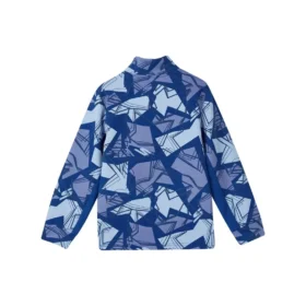 Sport-Freizeit-Serie Sweatshirt mit durchgehendem Print und halbem Reissverschluss „Blue“