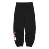 Sport-Hose mit Buchstabenprint, mittlerer Taillenhöhe und lockerem Strick „Black White“