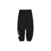 Sport-Hose mit Buchstabenprint, mittlerer Taillenhöhe und lockerem Strick „Black White“