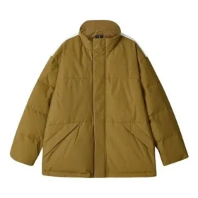 Sport Lifestyle Series Daunenjacke mit Reissverschluss und Buchstabenprint „Tan“