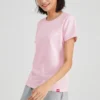 Sport-Shirt mit Rundhalsausschnitt, kurzärmelig, rosa