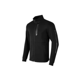 Sportliche Strickjacke mit Stehkragen «Schwarz»