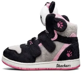 Sugarcanes Panda Schuhe «Schwarz Grau Rosa»