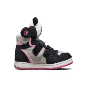 Sugarcanes Panda Schuhe «Schwarz Grau Rosa»