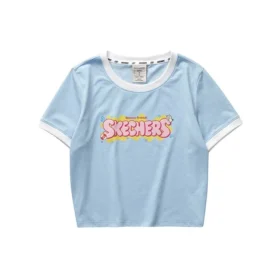 T-Shirt mit Buchstabenprint „Weiss Rosa Blau“