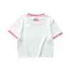 T-Shirt mit Buchstabenprint „Weiss Rosa Blau“