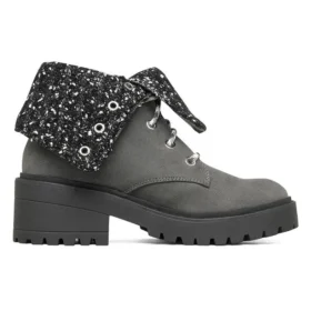 Teen Spirit Knit Buzz Ankle Stiefel «Black Charcoal»