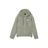 Warme Freizeitjacke aus Kunstlammfell «Olivgrün»