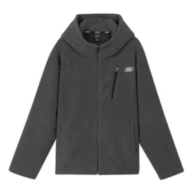 Weit geschnittene, warme Fleecejacke „Schwarz, Hellbraun, Weiss, Lila“
