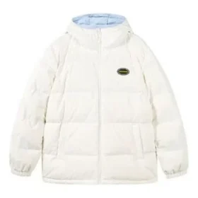 Wendbare Freizeit-Daunenjacke mit Kapuze «White Blue»