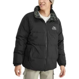 Wendbare Waterproof Daunenjacke «Black»