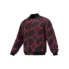 Wendbare, wattierte Jacke mit Buchstabenstickerei «Black Red»