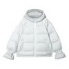 WMNS) Skechers Daunenjacke mit Kapuze und Reissverschluss, langärmelig «Weiss»