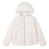 Zusammenpackbare Daunenjacke mit Kapuze „White Black“