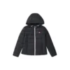 Zusammenpackbare Daunenjacke mit Kapuze „White Black“