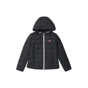 Zusammenpackbare Daunenjacke mit Kapuze „White Black“